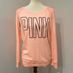 ❄️4 for $20 Victoria’s Secret Pink • Neon Orange Long Sleeve Tee Light Sweater